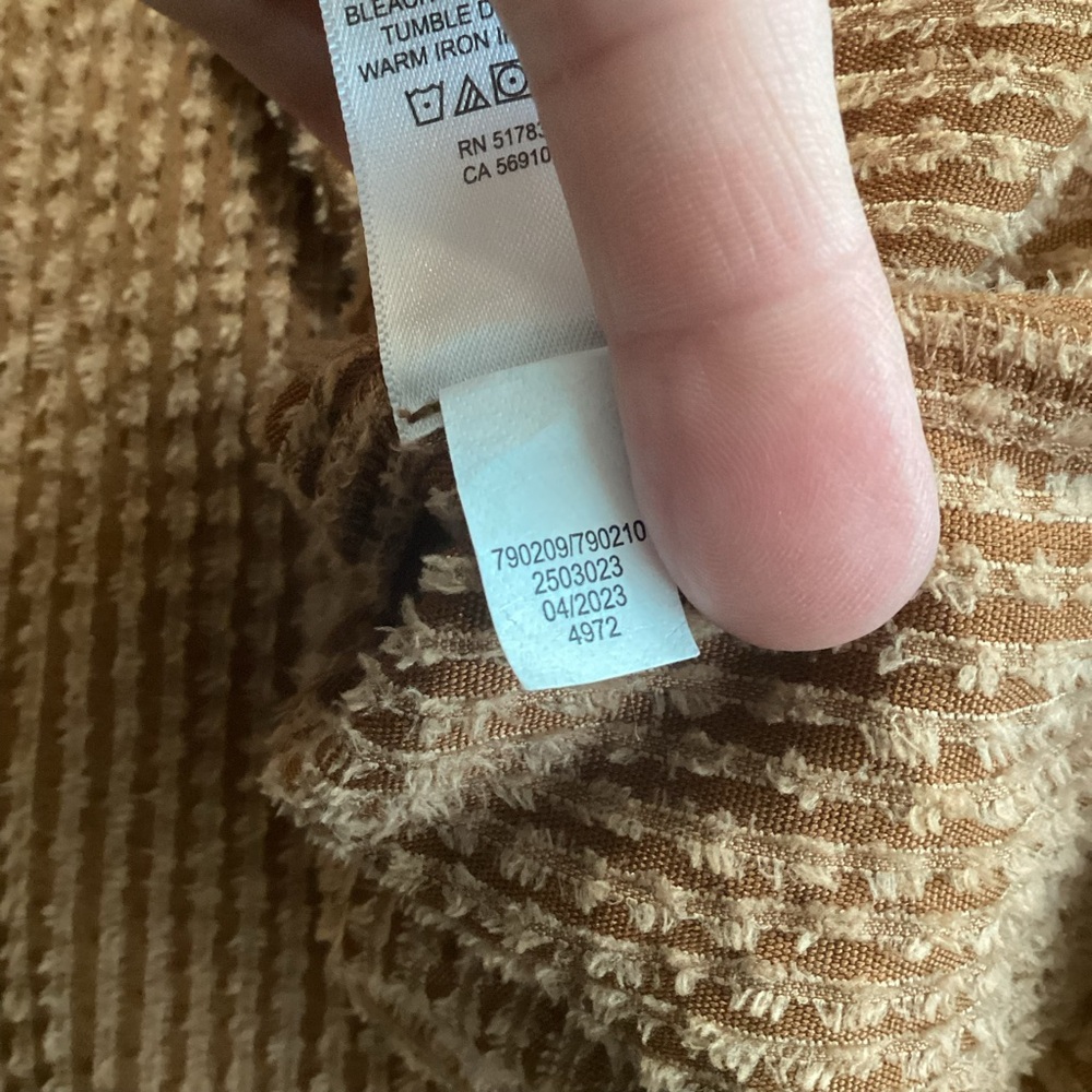Maurices Tan Corduroy Button Down Lightweight Shacket, Size‎ XL - Picture 7 of 9